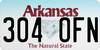 AR license plate 304OFN