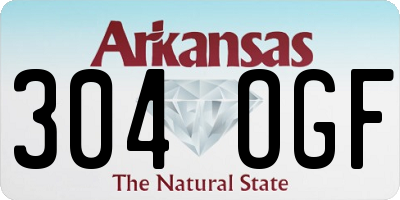 AR license plate 304OGF