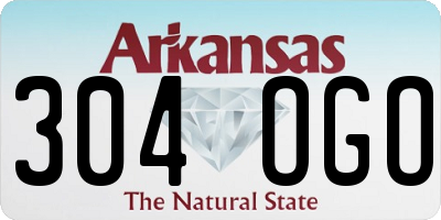 AR license plate 304OGO