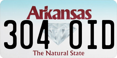 AR license plate 304OID