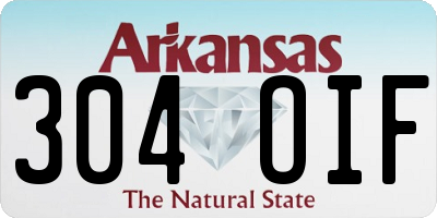 AR license plate 304OIF
