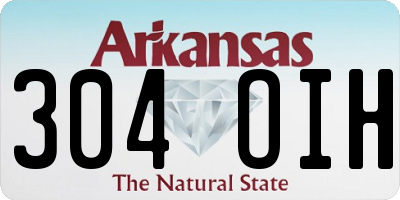AR license plate 304OIH