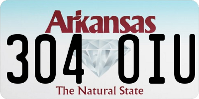 AR license plate 304OIU