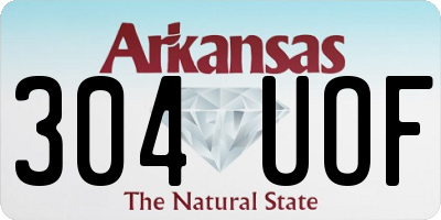 AR license plate 304UOF