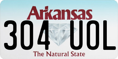 AR license plate 304UOL