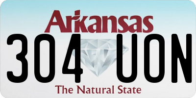 AR license plate 304UON
