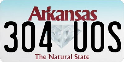 AR license plate 304UOS