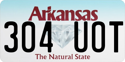 AR license plate 304UOT