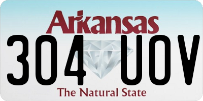 AR license plate 304UOV