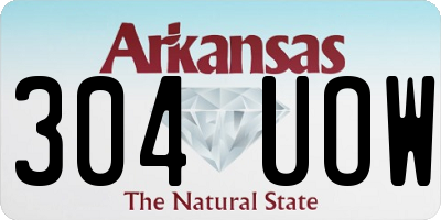 AR license plate 304UOW