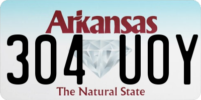 AR license plate 304UOY