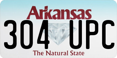 AR license plate 304UPC