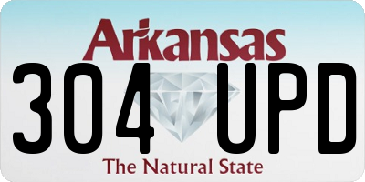 AR license plate 304UPD