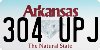 AR license plate 304UPJ