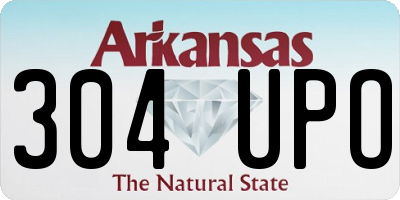 AR license plate 304UPO