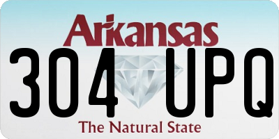 AR license plate 304UPQ