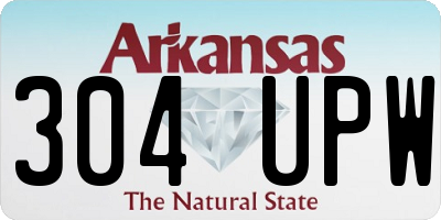 AR license plate 304UPW