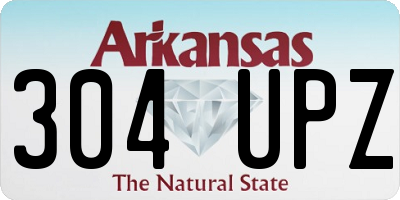 AR license plate 304UPZ