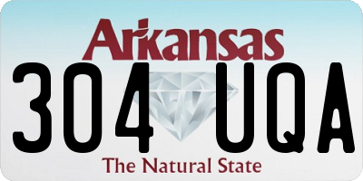 AR license plate 304UQA