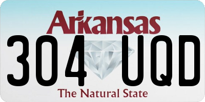 AR license plate 304UQD