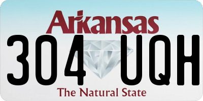 AR license plate 304UQH
