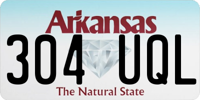 AR license plate 304UQL