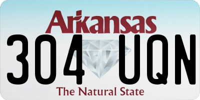 AR license plate 304UQN
