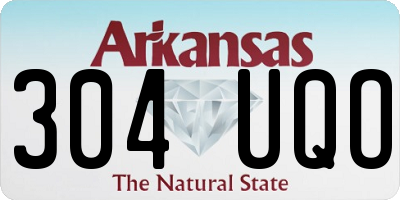 AR license plate 304UQO