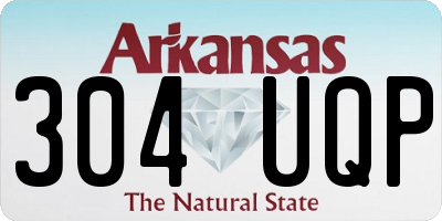AR license plate 304UQP