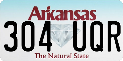 AR license plate 304UQR