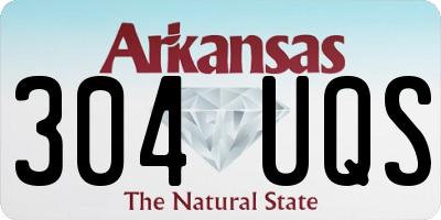 AR license plate 304UQS