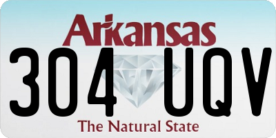 AR license plate 304UQV