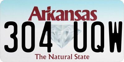 AR license plate 304UQW
