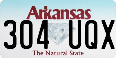 AR license plate 304UQX