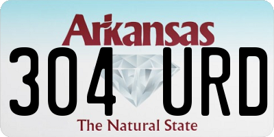 AR license plate 304URD