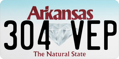 AR license plate 304VEP