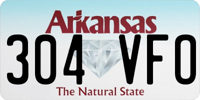 AR license plate 304VFO