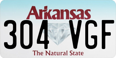 AR license plate 304VGF