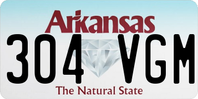 AR license plate 304VGM