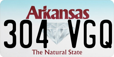 AR license plate 304VGQ