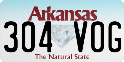 AR license plate 304VOG