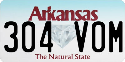 AR license plate 304VOM