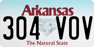 AR license plate 304VOV