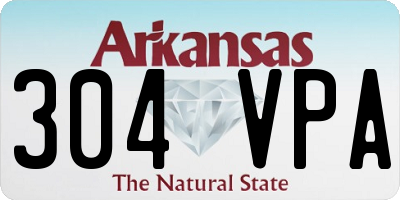 AR license plate 304VPA
