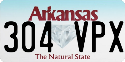 AR license plate 304VPX