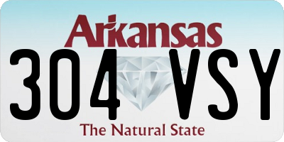 AR license plate 304VSY