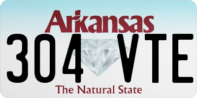AR license plate 304VTE