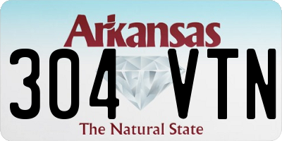 AR license plate 304VTN