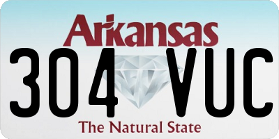 AR license plate 304VUC