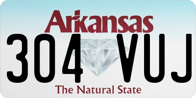 AR license plate 304VUJ